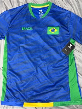 Striker - Men’s Brazil Soccer/Football Jersey- Medium